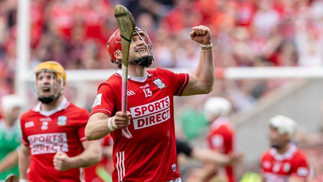 <p>ROCK ON: Cork’s Alan Connolly celebrates at the final whistle. Picture: INPHO/Morgan Treacy</p>