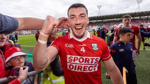 <p>JOB DONE: Cork’s Seán O'Donoghue celebrates with supporters after the game. Pic: INPHO/Morgan Treacy</p>