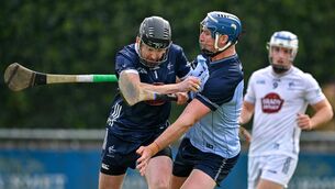 <p>BRICK WALL:  Kildare goalkeeper Paddy McKenna in action against John Hetherton of Dublin during the Leinster GAA Senior Hurling Championship Round 2 match between Dublin and Kildare at Parnell Park in Dublin. Photo by Sam Barnes/Sportsfile</p>