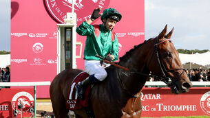 <p>BACK WITH A BANG: Arc hero Daryz ozzed class on his seasonal reappearance in the Prix Ganay at ParisLongchamp. 	Pictue: Healy Racing</p>