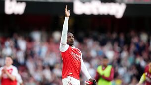 <p>EZE DOES IT: Arsenal's Eberechi Eze after beating Newcastle. Pic: John Walton/PA Wire.</p>