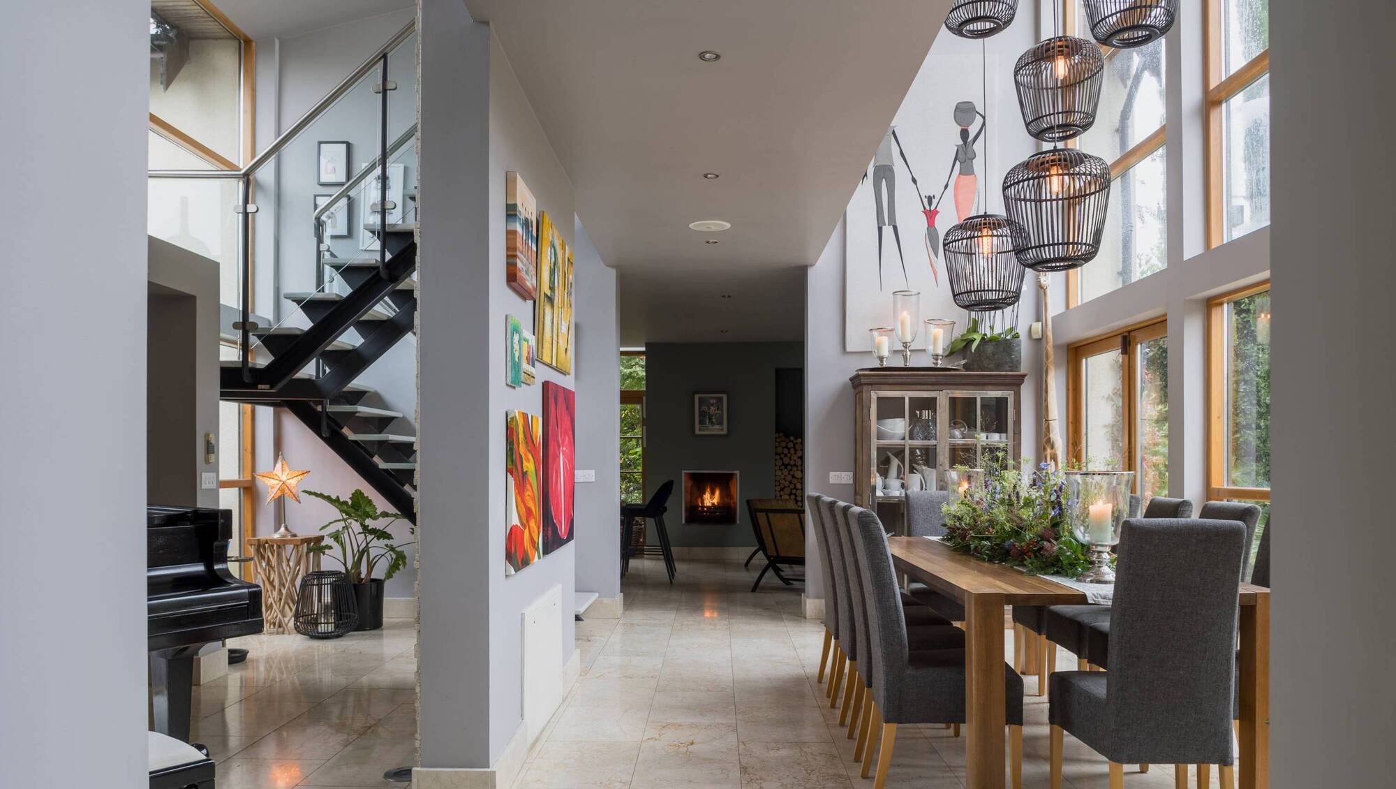 Open-plan living space in Lorcan and Adrian's home. Pictures: Kelan Molloy