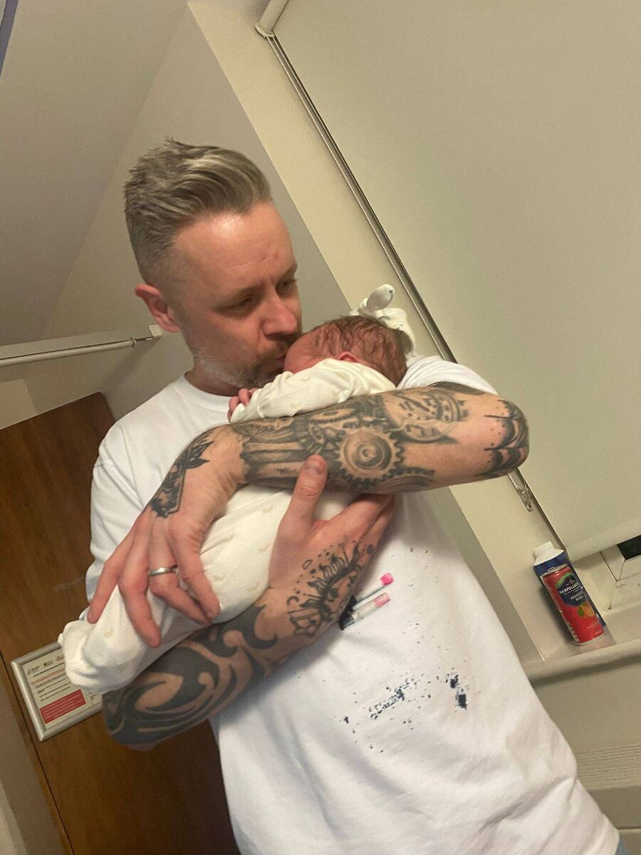 Eoin Leahy with his son Liam. "If you look at some places, they have six weeks' paternity leave, they have eight weeks off… whereas here it's just two weeks,” he says