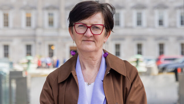 <p>Campaigner Brenda O'Connell at Leinster House last week. Picture: Gareth Chaney</p>