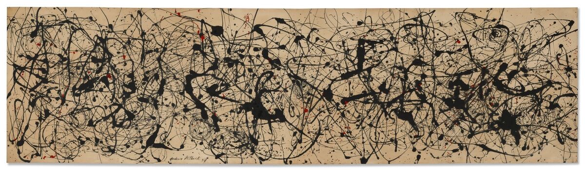 Jackson Pollock's 'Number 7A'  (1948) at Christie's.