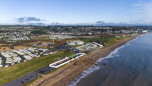 <p> Work on the Celtic Interconnector on Claycastle Beach, Youghal, Co Cork to facilitate exchanging electricity over 575km between Ireland and France. File picture: Dan Linehan</p>