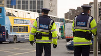 Gardai Siochana on duty in Dublin City Centre Ireland. Image shot 11/2010. Exact date unknown.