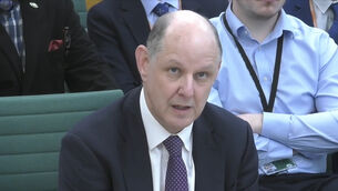 <p>Former Foreign Office permanent under-secretary  Philip Barton appearing before the Foreign Affairs Committee (House of Commons/UK Parliament)</p>