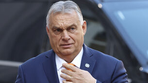 <p>Viktor Orban arriving at an EU summit in February. The report cites Hungary as a key example of concentrated ownership that can capture political media. Photo: AP/Geert Vanden Wijngaert</p>