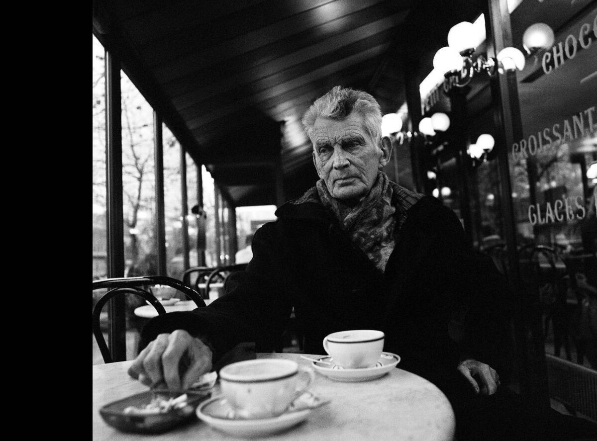 Samuel Beckett photographed in Paris in 1985, by John Minihan. Picture: John Minihan/Courtesy of UCC Samuel Beckett photographed in Paris in 1985, by John Minihan. Picture: John Minihan/Courtesy of UCC