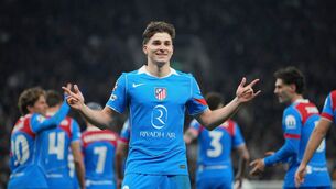 <p>WANTED MAN: Arsenal want to sign Atletico Madrid forward Julian Alvarez, head coach Diego Simeone has claimed/ Pic: AP Photo/Kin Cheung.</p>