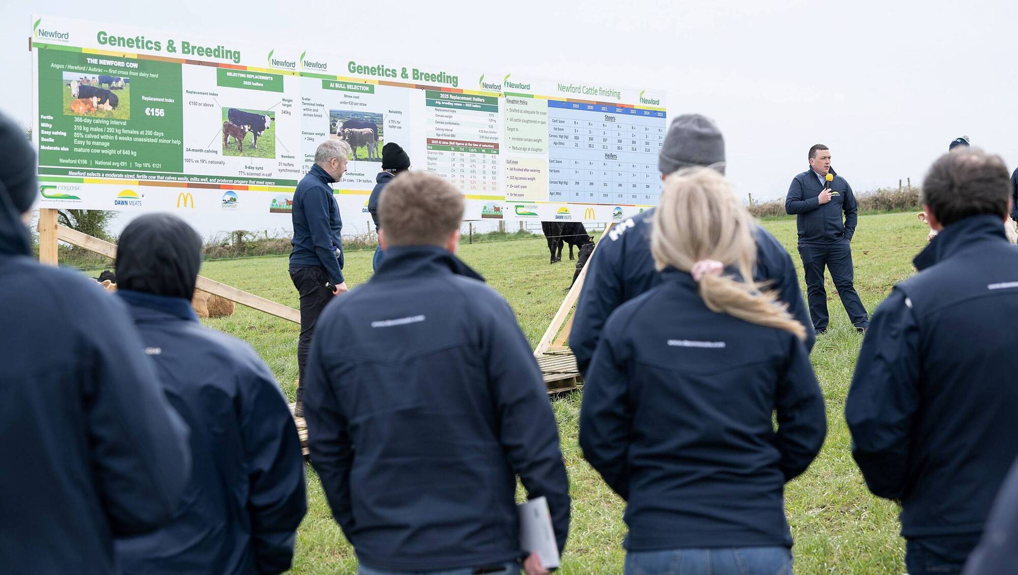 Attendees at the Newford Suckler Demonstration Farm's Suckler Breeding Open Day last week. 