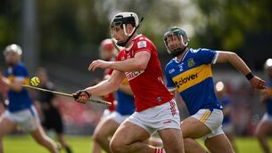 <p>Barry Walsh of Cork in action against Robert Doyle of Tipperary. Pic: Brendan Moran/Sportsfile</p>