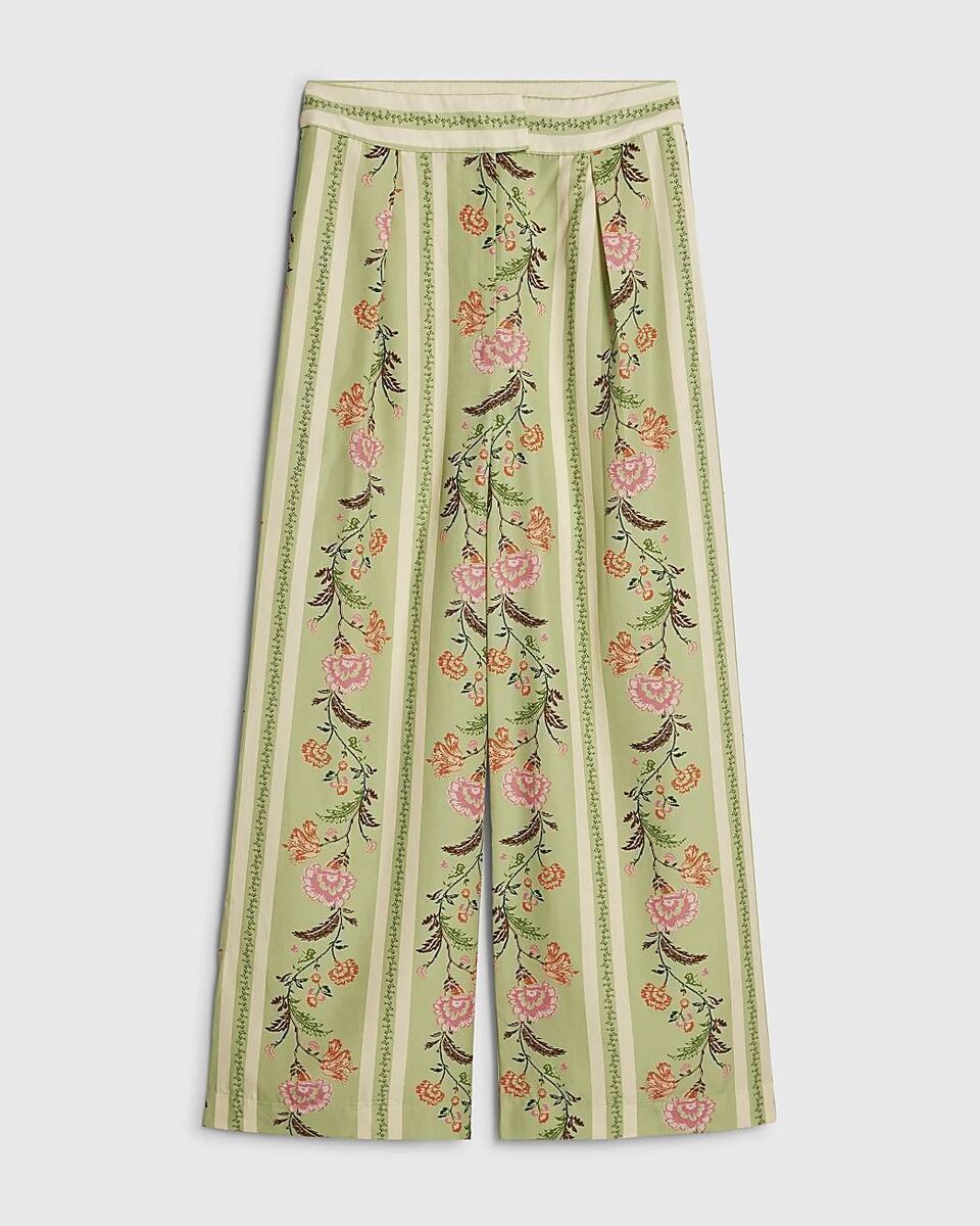 Green Floral High Waisted Trousers, €76, Cabbages &amp; Roses X River Island