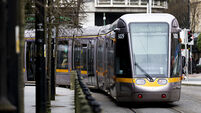 Car, bus and tram involved in collision in Dublin City; part of Luas Red line out of action