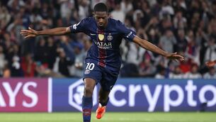 <p>Ousmane Dembele scored a brace for Paris Saint-Germain in their 5-4 Champions League semi-final first leg victory over Bayern Munich. Pic: Alex Grimm/Getty Images)</p>