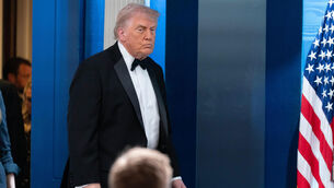 <p>President Donald Trump arrives to speak to the media in the James Brady Press Briefing Room at the White House. (AP Photo/Jose Luis Magana)</p>