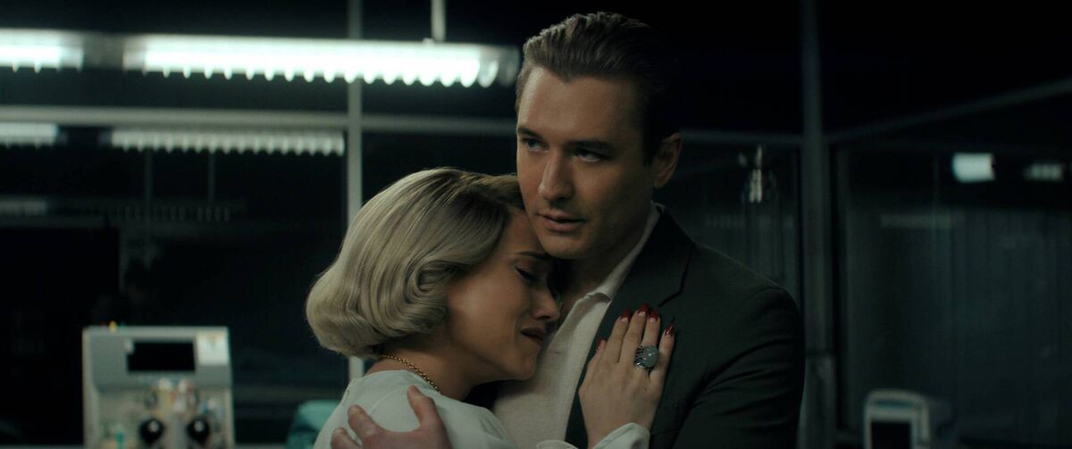 (Left to right) Alice Kremelberg as Anneliese Shaw and Seth Numrich as Blaine Shaw in The Boroughs. Photo: Netflix © 2026