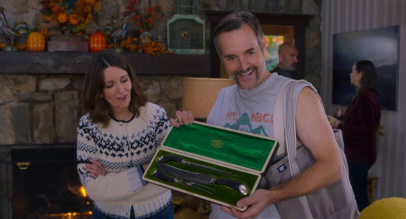 (Left to right) Tina Fey as Kate and Will Forte as Jack in The Four Seasons. Photo: Netflix © 2026 (Left to right) Tina Fey as Kate and Will Forte as Jack in The Four Seasons. Photo: Netflix © 2026