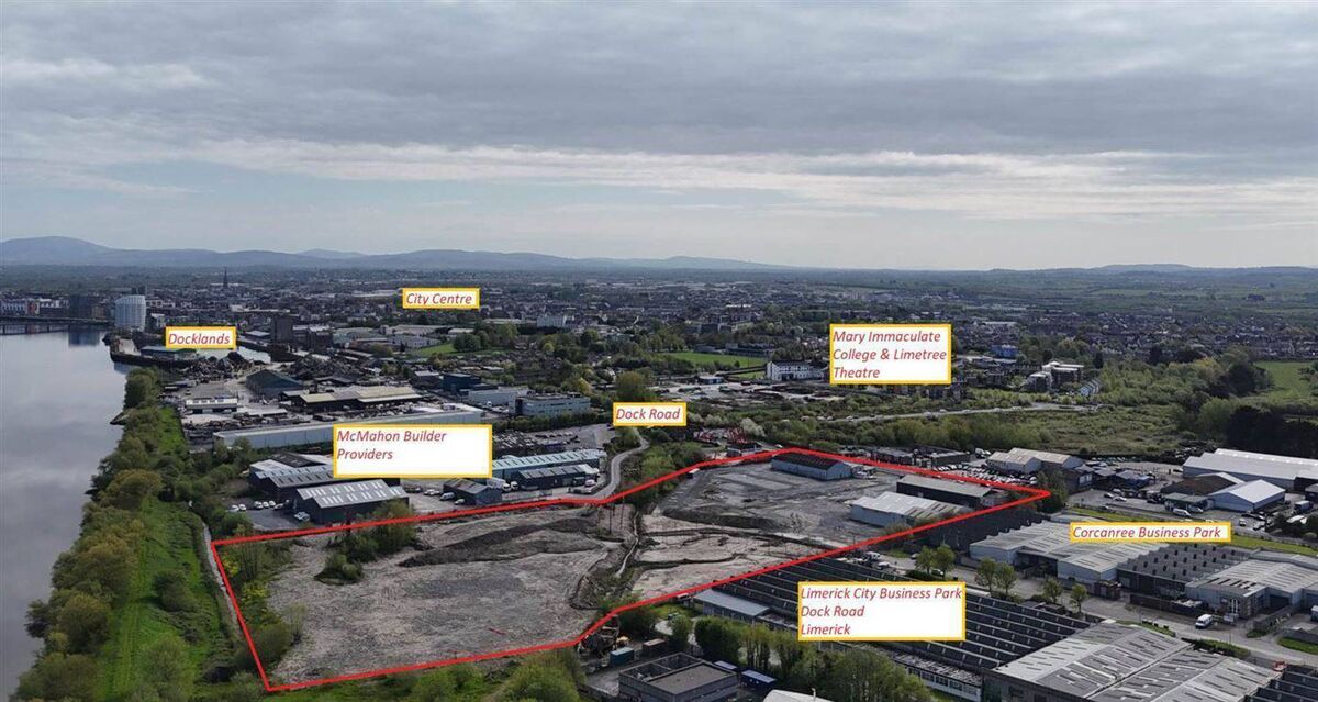 The 5.5ha site earmarked for City Business Park, on Limerick's Dock Road. 