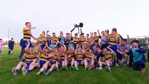 <p>CHAMPIONS: Roscommon team celebrate their championship win. Pic: ©INPHO/Tom O’Hanlon.</p>