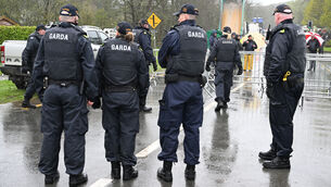 <p>Gardaí at the fuel protests at Ireland's only oil refinery at Whitegate in East Cork. The first PCSA meeting in Cork — also the first since the protests — is on today in Midleton. (Larry Cummins)</p>