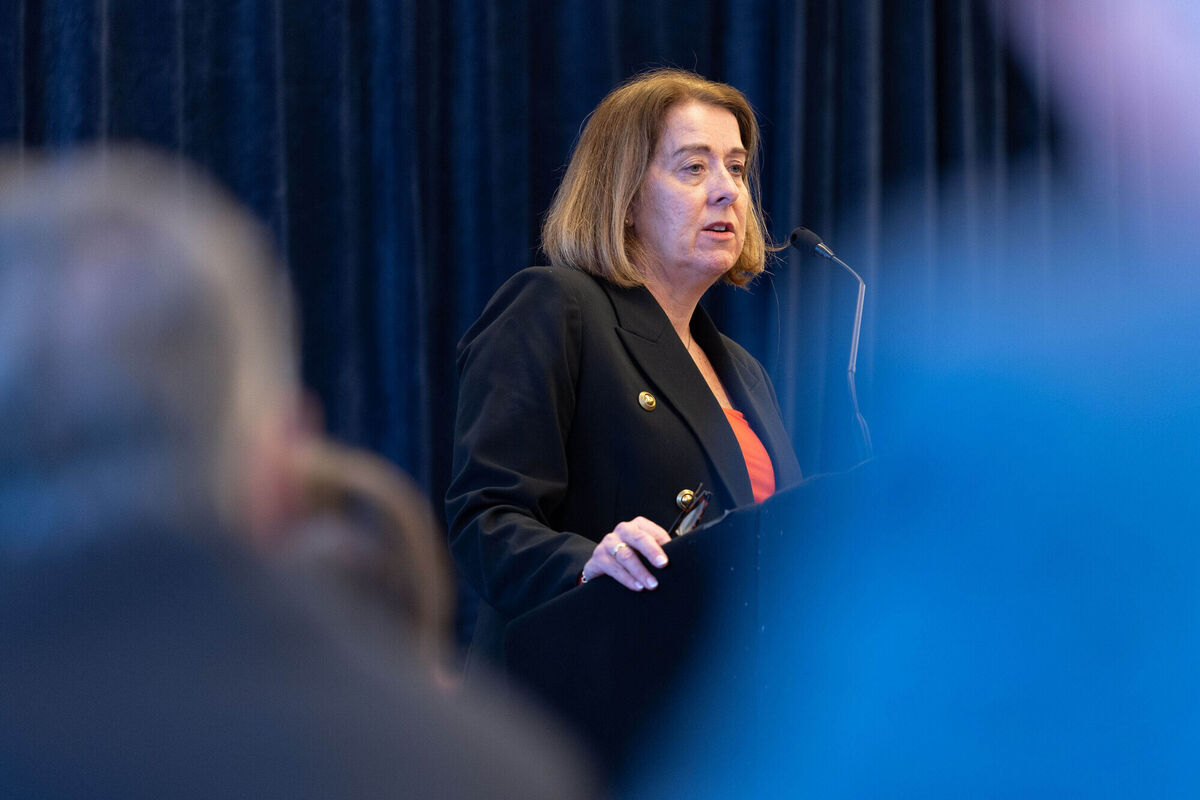HSE chief executive Anne O’Connor speaking at the recent IMO conference. As Tadgh McNally reported this week, Ms O’Connor has ordered a probe of Autism Initiatives Ireland. Picture: Shane O'Neill/Coalesce