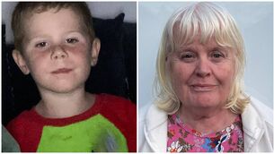 <p>Four-year-old Tadgh Farrell, and Mary Holt, 60, died in the house fire in Edenderry last year. Picture: Garda Info </p>