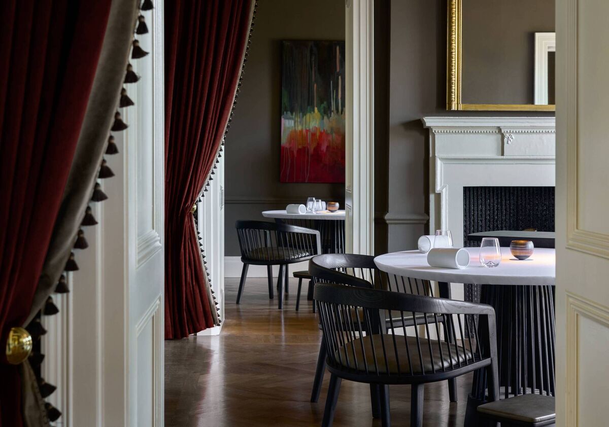 The elegant dining room at Terre in Castlemartyr Resort