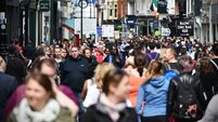 Busy Shopping Street - Grafton Street in Dublin