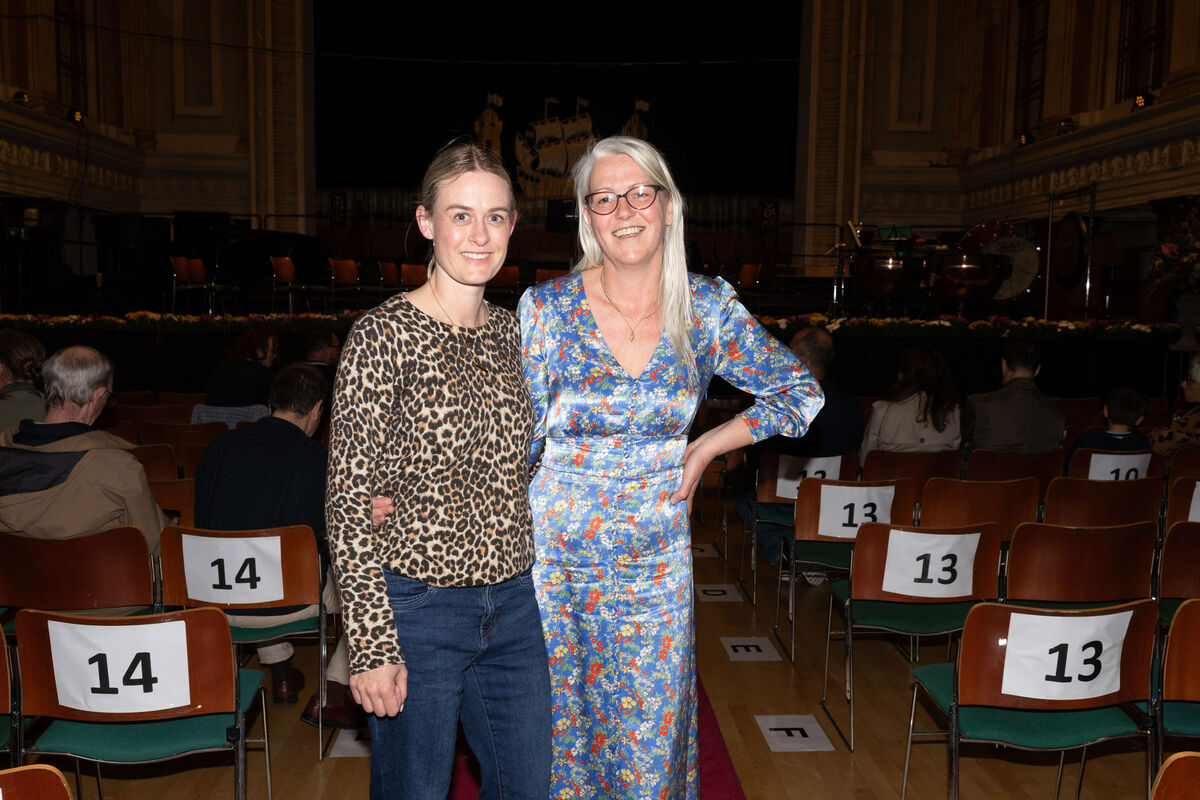 Hollie Wilkinson and Siobhán Doyle, Bandon, at the City Hall. 