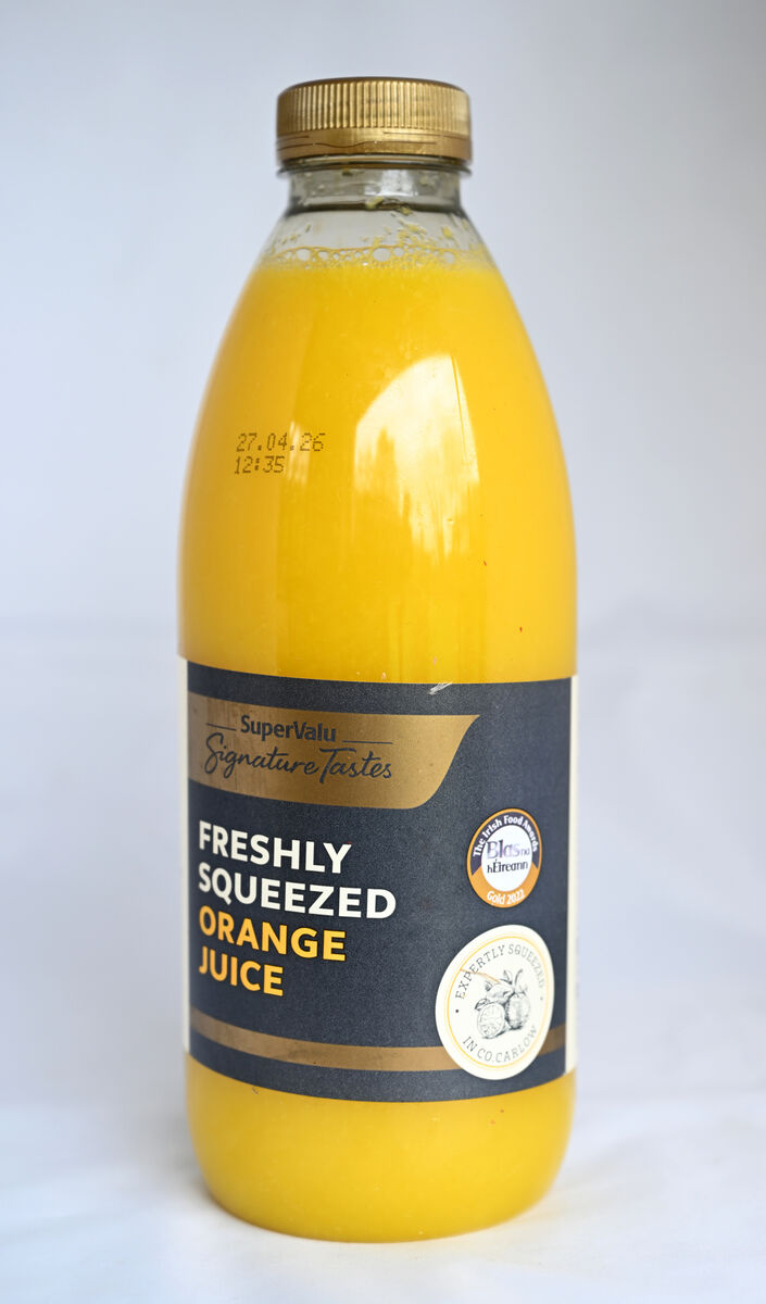  Roz Crowley Food reviews. Orange juices. Freshly squeezed Orange juice. SuperValu Signature Tastes. Picture: Larry Cummins