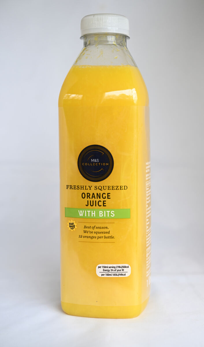  Roz Crowley Food reviews. Orange juices. Freshly squeezed Orange juice with bits. M &amp; S Collection Picture: Larry Cummins