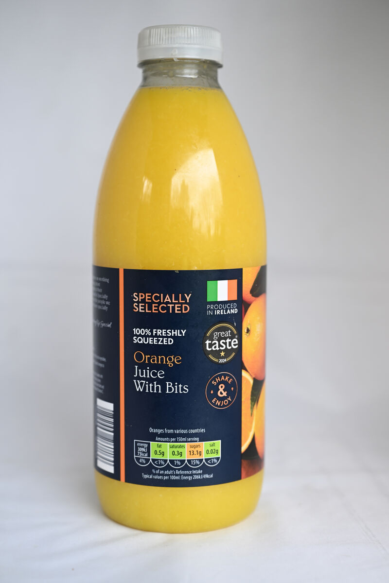  Roz Crowley Food reviews. Orange juices. Orange juice with bits, ALDI Specially Selected. Picture: Larry Cummins