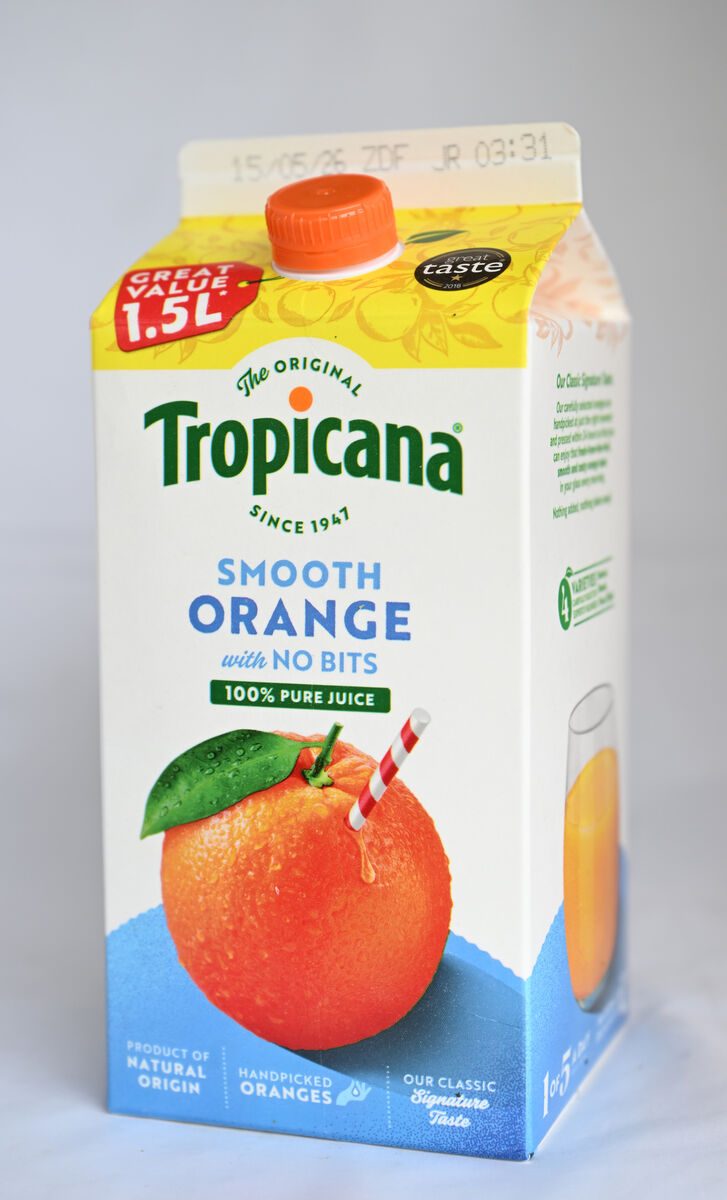  Roz Crowley Food reviews. Orange juices. Tropicana smooth orange with no bits. Picture: Larry Cummins