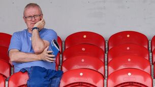 <p>Clare hurling manager Brian Lohan before the Banner footballers' game against Kerry last weekend. Pic: INPHO/Natasha Barton</p>