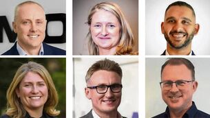 <p>New roles: (top row) Gerry Ryan, Dr Bridget Harrington-Barry, Zach Torien; (bottom row) Kate Field, Conor Flanagan, Gareth Fleming. </p>