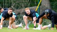 Jordan Larmour, Ciaran Frawley and Rieko Ioane 27/4/2026