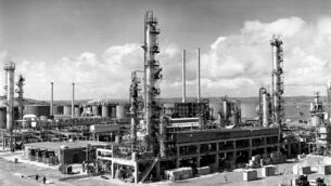 <p>A 1959 photo of what is now Ireland's only oil refinery at Whitegate, Co Cork. This piece of critical infrastructure was blockaded during the recent fuel price protests. Picture: Irish Examiner Archive</p>