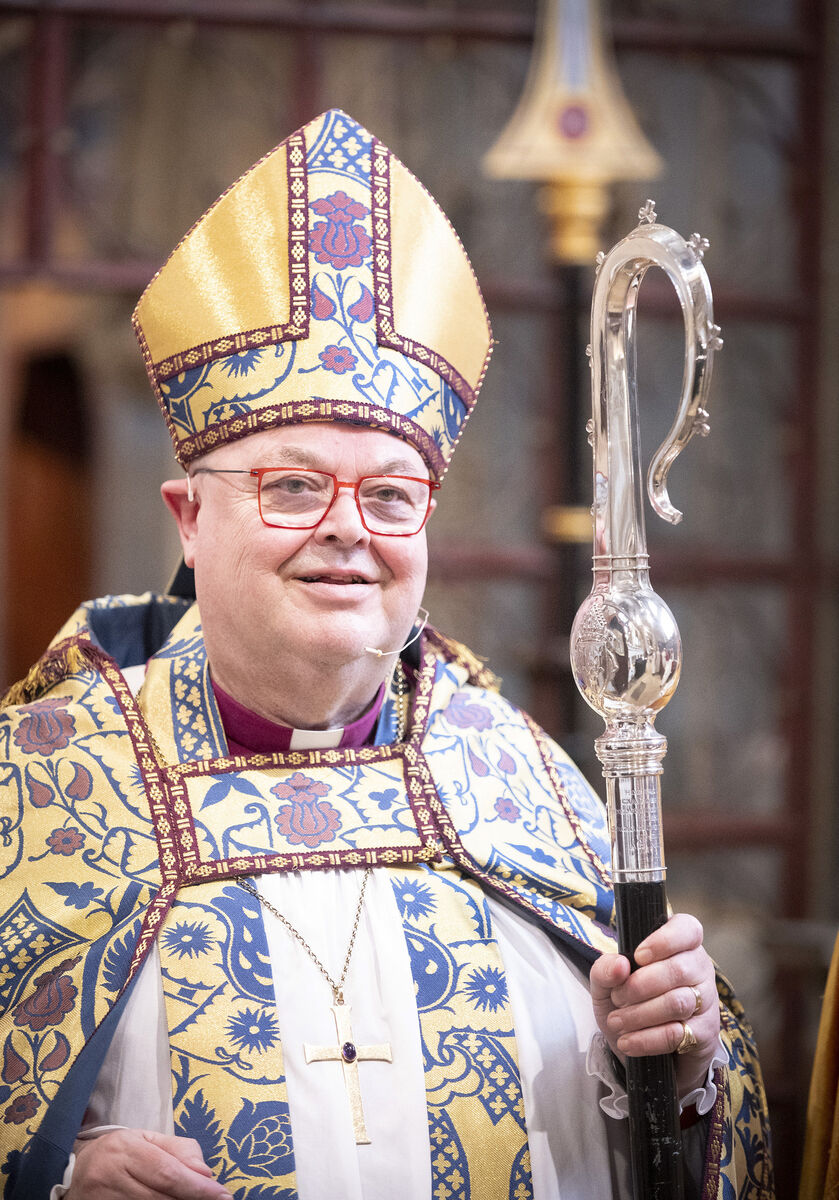 Paul Colton was celebrated at the recent farewell service in St Fin Barre's Cathedral as he retired from his post as Bishop of Cork, Cloyne and Ross. Picture: Gerard McCarthy