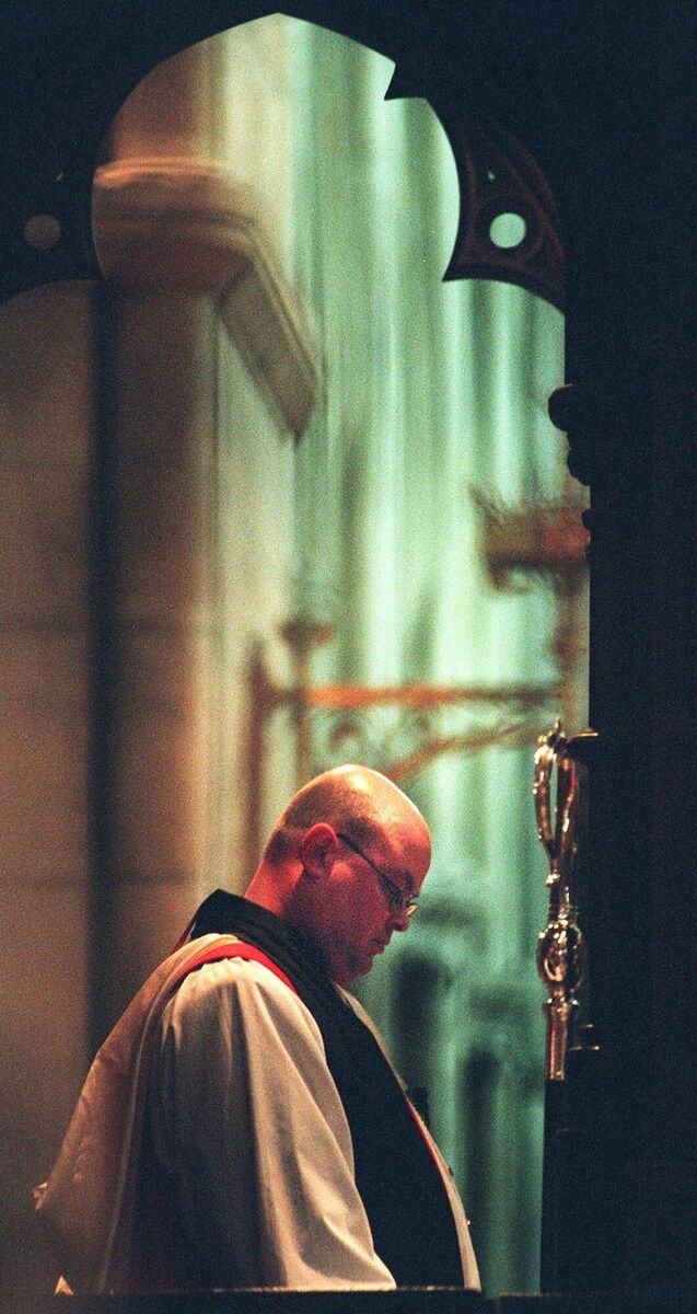 Paul Colton photographed during his consecration as Bishop of Cork, Cloyne and Ross at St Fin Barre's Cathedral in Cork on April 24, 1999. File picture: Gerard McCarthy