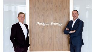<p>Kieran White, CEO of Perigus Energy and TJ Hunter, Managing Director, Ireland and the UK at Perigus Energy, pictured at Perigus Energy's headquarters in Cork.  Picture: Michael O'Sullivan / OSM PHOTO</p>