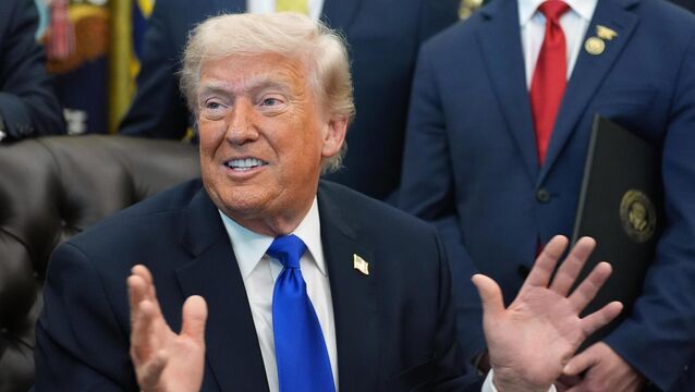 <p>US President Donald Trump appears to have given the green light to Iran playing in the States this summer. Pic: Alex Brandon/AP</p>