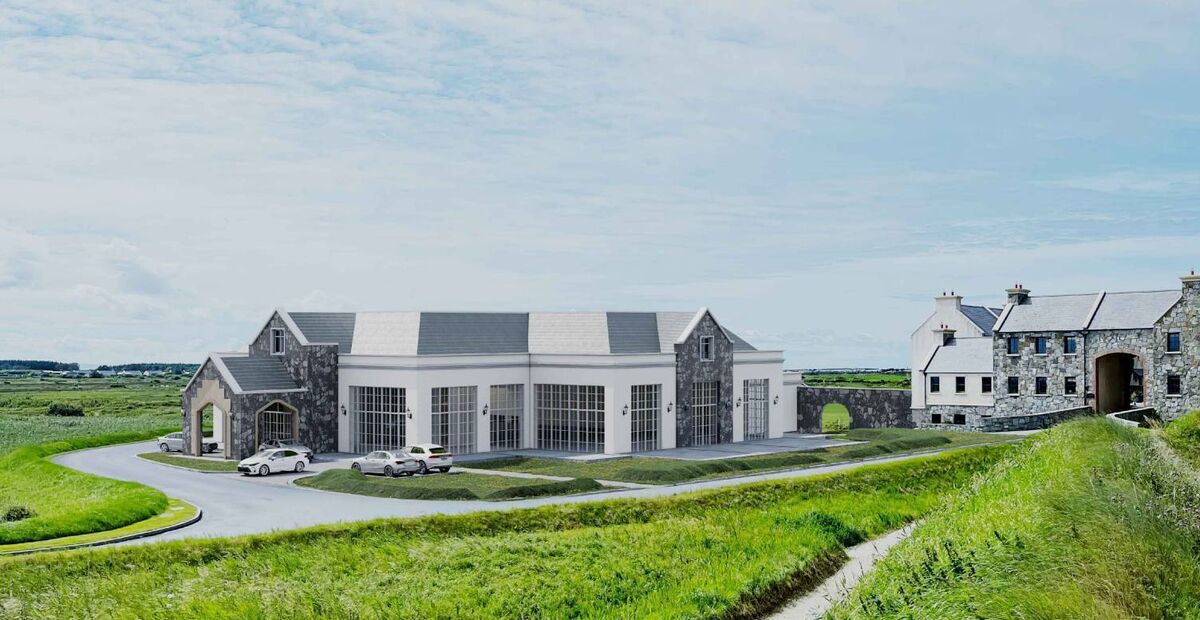 A computer-generated image of the planned ballroom addition to Donald Trump’s Trump Doonbeg golf resort in West Clare.