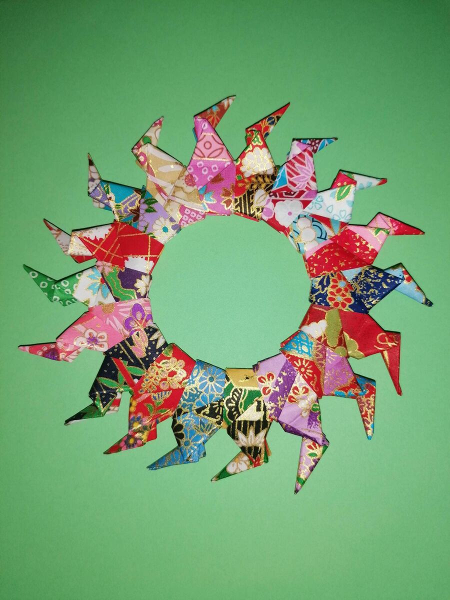 Dancing Star, origami artwork by Rebecca Lyons.