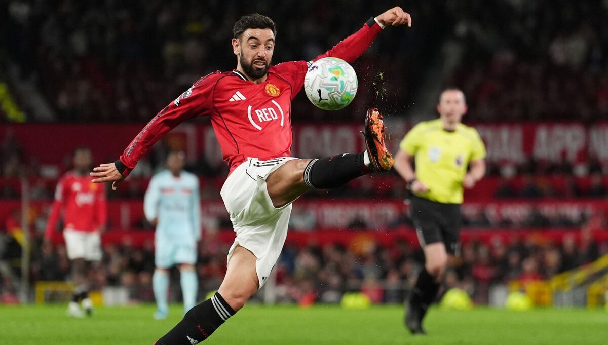IN FORM: Assist king Bruno Fernandes will be looking to put Manchester United's rivals Liverpool to the sword in the Premier League on Sunday. Pic: Martin Rickett/PA Wire.