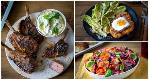 Three bank holiday recipes to try, including chargrilled lamb chops and a tomato salad 