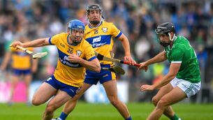 <p>After all the talk about Cork and Limerick being hurling’s main rivalry now, it’s been easy to forget that Clare-Limerick is still box-office. Pic: John Sheridan/Sportsfile</p>