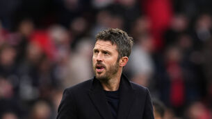 <p>Michael Carrick’s Manchester United hope to seal Champions League qualification this weekend (Martin Rickett/PA)</p>