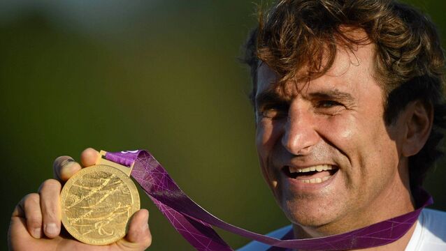 <p>Alex Zanardi won golf medals in para-cycling at the 2012 and 2016 Paralympic Games. Pic: Brian Lawless / SPORTSFILE </p>